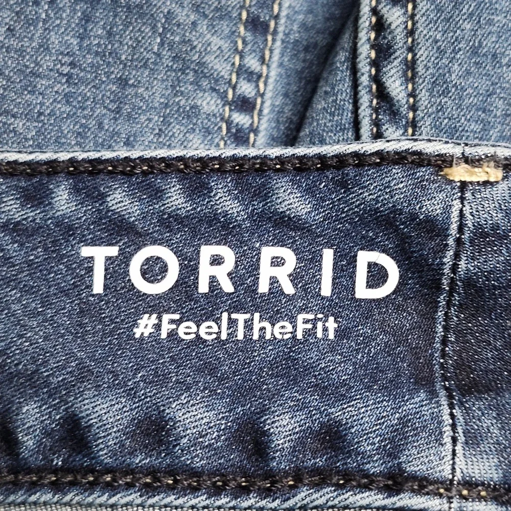 Torrid Jegging Jeans Womens 18 18R Super Soft Blue Denim Skinny Stretch 3 Button - Picture 9 of 15